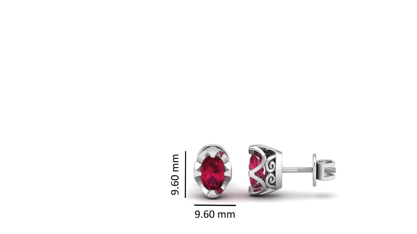 Pure Sterling Silver (92.5% purity)Precious, Beautiful and Designer Stud Earrings with cubic zirconia (AD) stones for Girls and Women