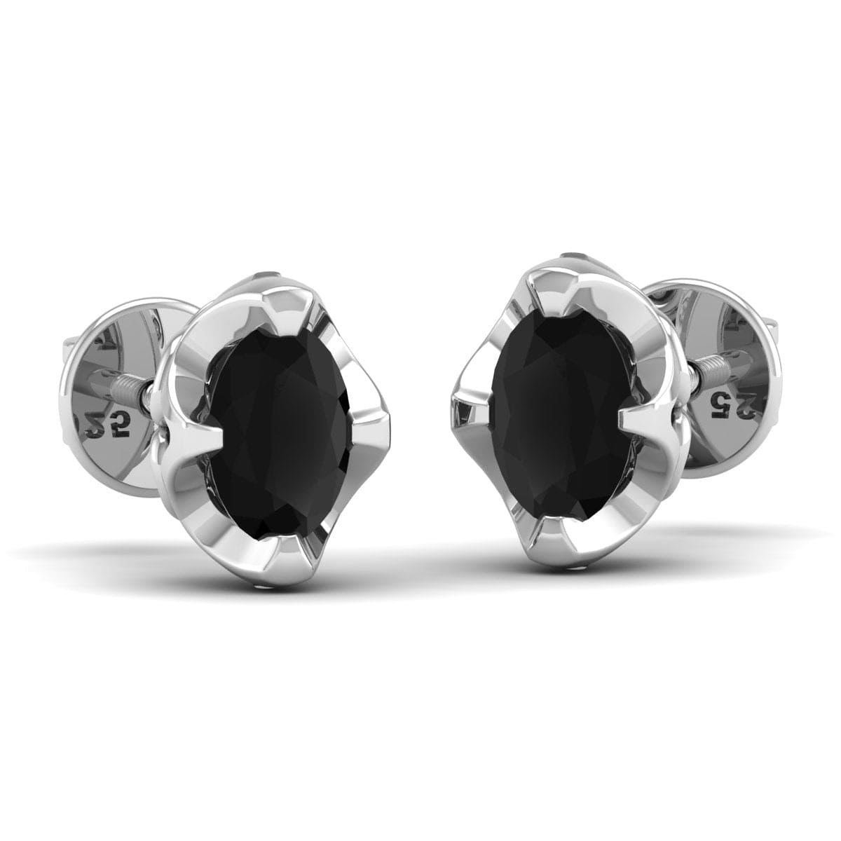 Pure Sterling Silver (92.5% purity)Precious, Beautiful and Designer Stud Earrings with cubic zirconia (AD) stones for Girls and Women