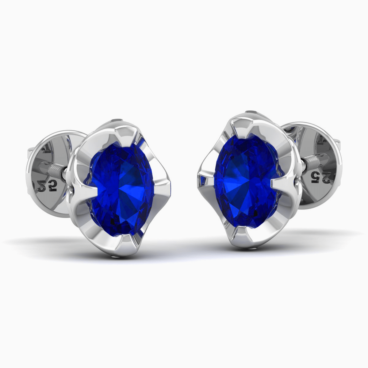 Pure Sterling Silver (92.5% purity)Precious, Beautiful and Designer Stud Earrings with cubic zirconia (AD) stones for Girls and Women