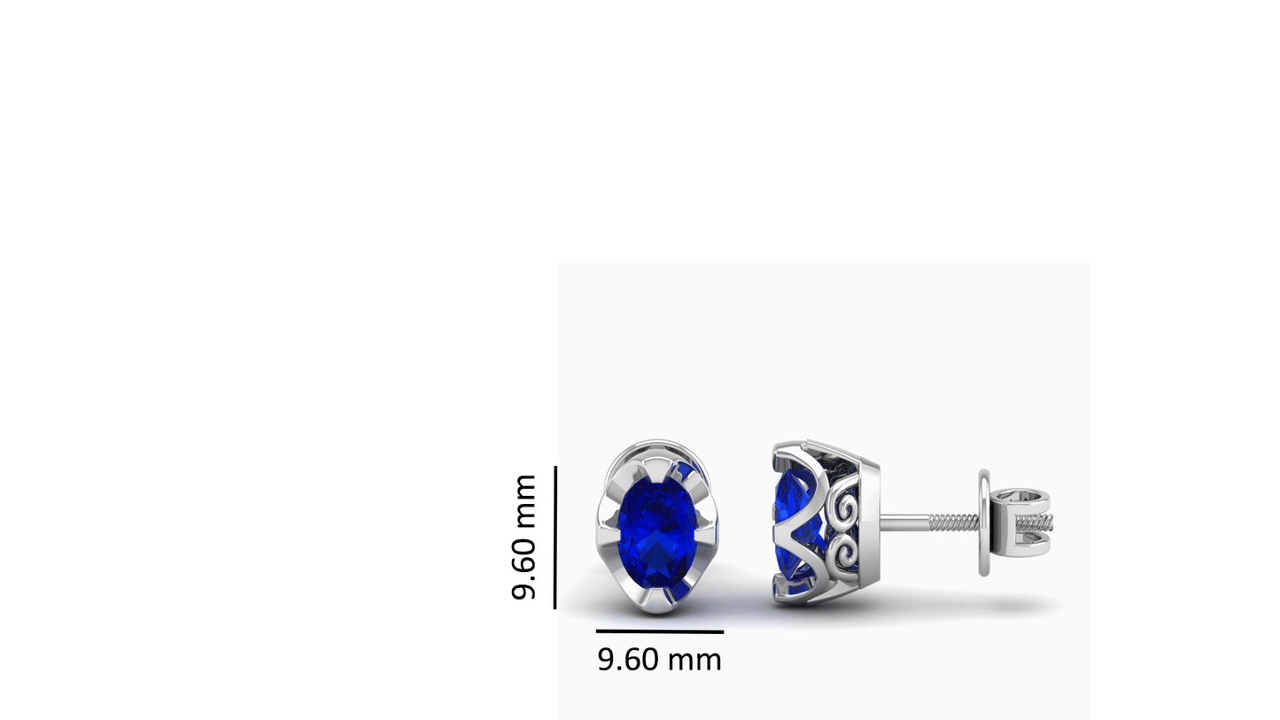 Pure Sterling Silver (92.5% purity)Precious, Beautiful and Designer Stud Earrings with cubic zirconia (AD) stones for Girls and Women