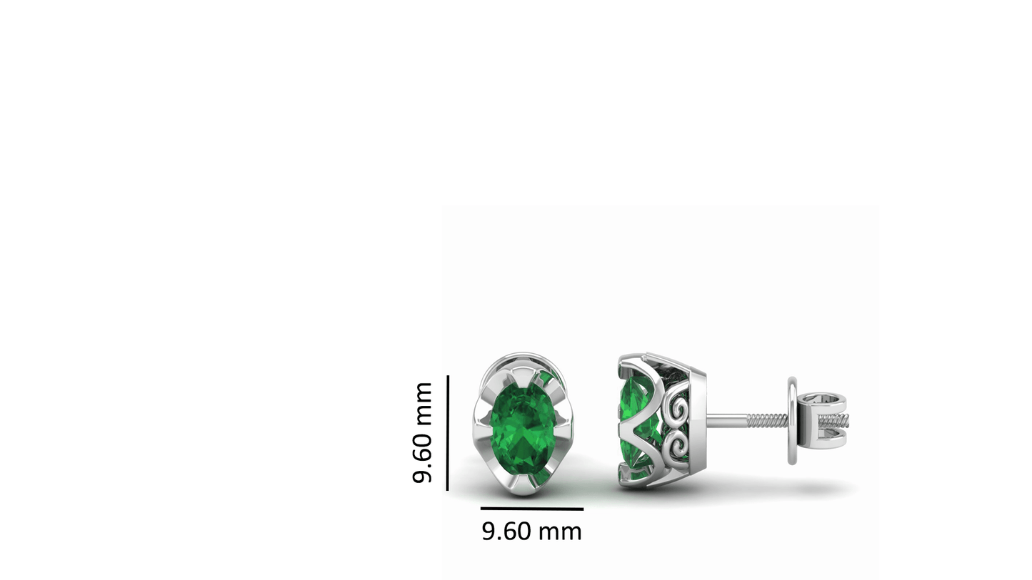 Pure Sterling Silver (92.5% purity)Precious, Beautiful and Designer Stud Earrings with cubic zirconia (AD) stones for Girls and Women