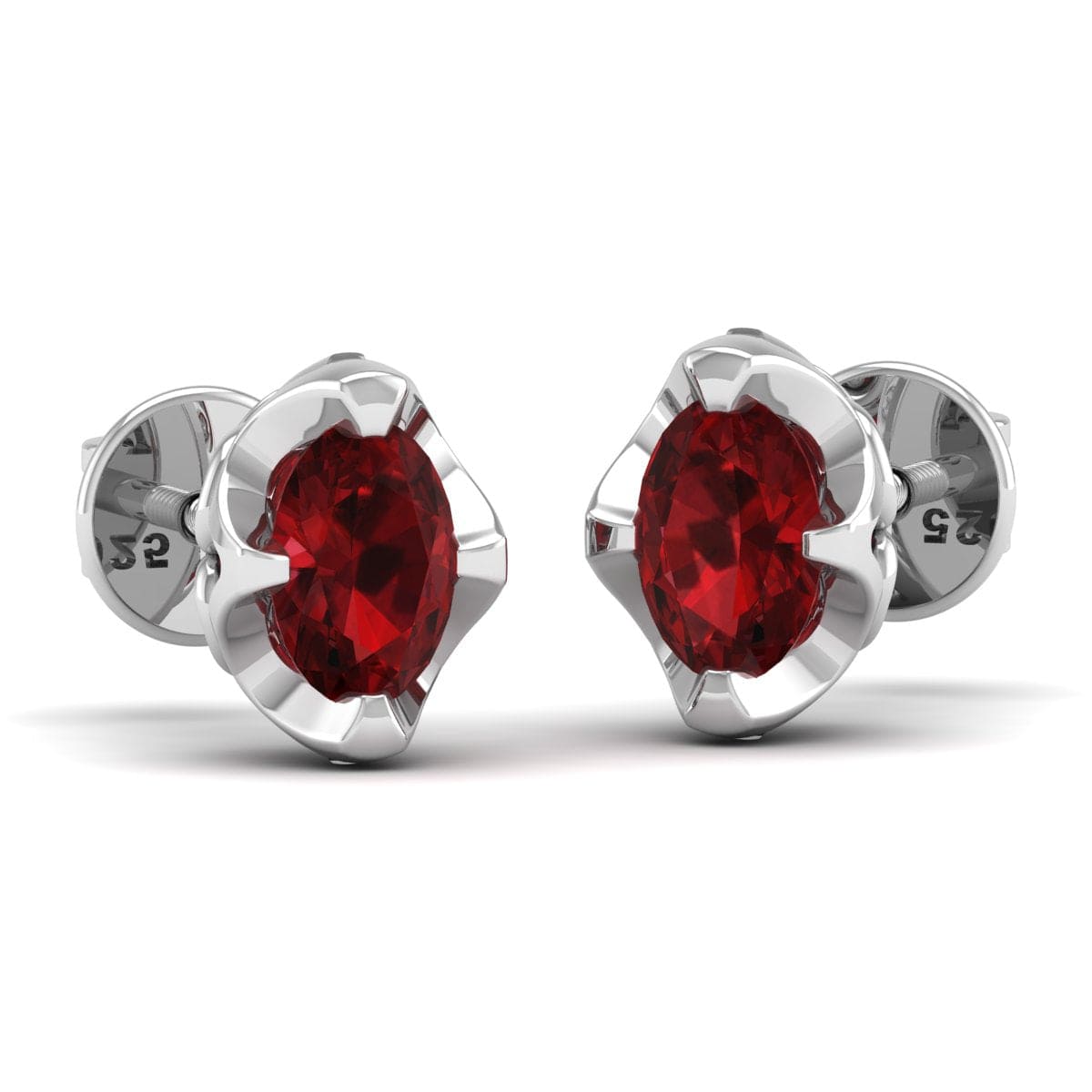 Pure Sterling Silver (92.5% purity)Precious, Beautiful and Designer Stud Earrings with cubic zirconia (AD) stones for Girls and Women