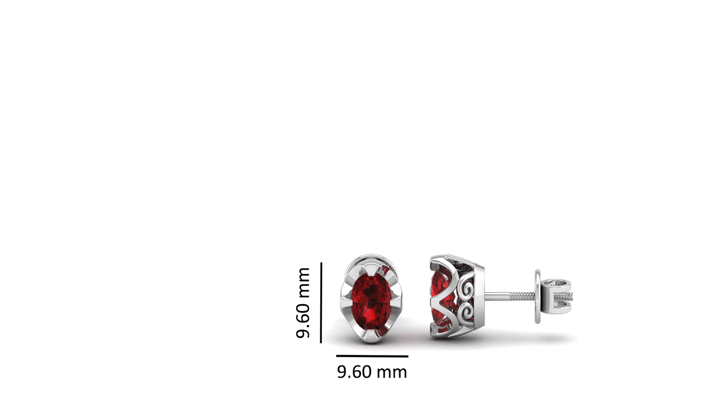 Pure Sterling Silver (92.5% purity)Precious, Beautiful and Designer Stud Earrings with cubic zirconia (AD) stones for Girls and Women