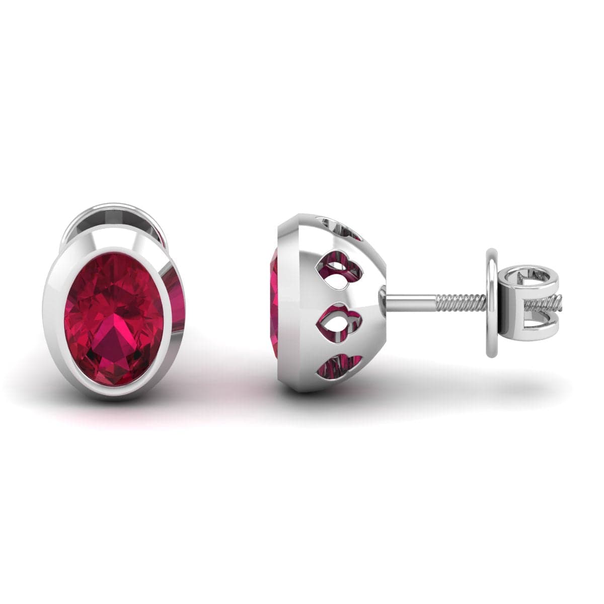 Pure Sterling Silver (92.5% purity)Precious, Beautiful and Designer Stud Earrings with cubic zirconia (AD) stones for Girls and Women