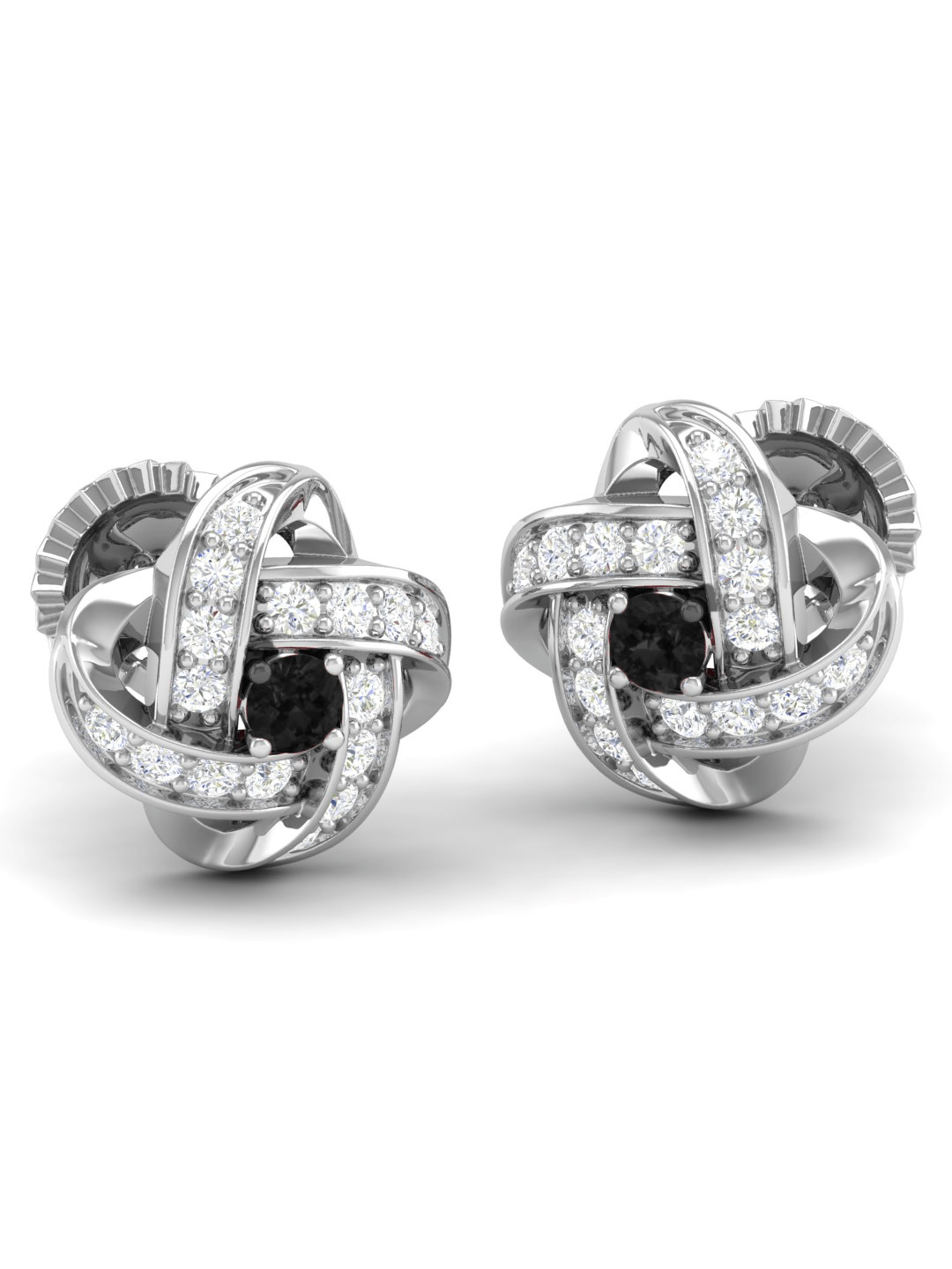 Pure Sterling Silver (92.5% purity)Precious, Beautiful and Designer Stud Earrings with cubic zirconia (AD) stones for Girls and Women