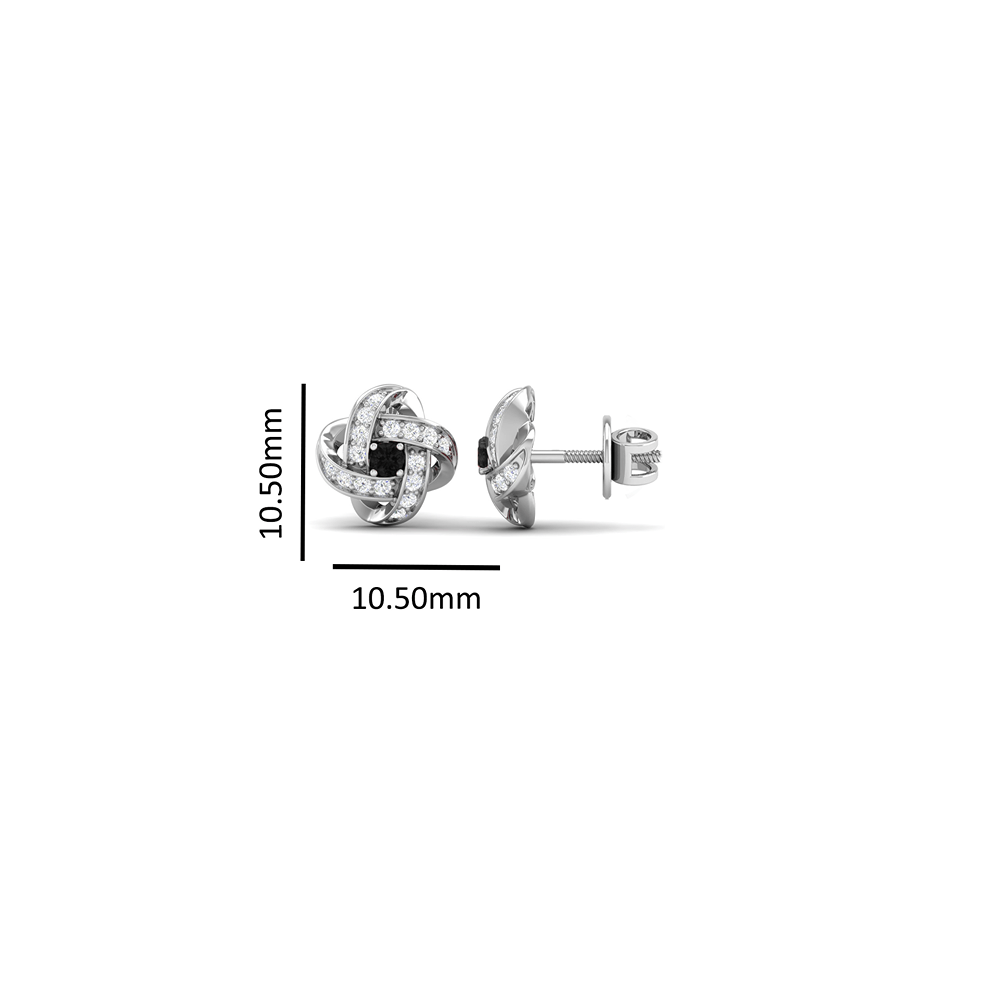 Pure Sterling Silver (92.5% purity)Precious, Beautiful and Designer Stud Earrings with cubic zirconia (AD) stones for Girls and Women