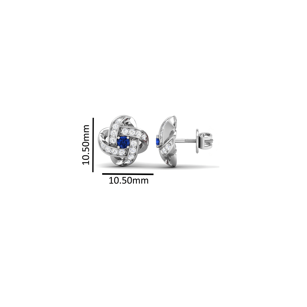 Pure Sterling Silver (92.5% purity)Precious, Beautiful and Designer Stud Earrings with cubic zirconia (AD) stones for Girls and Women