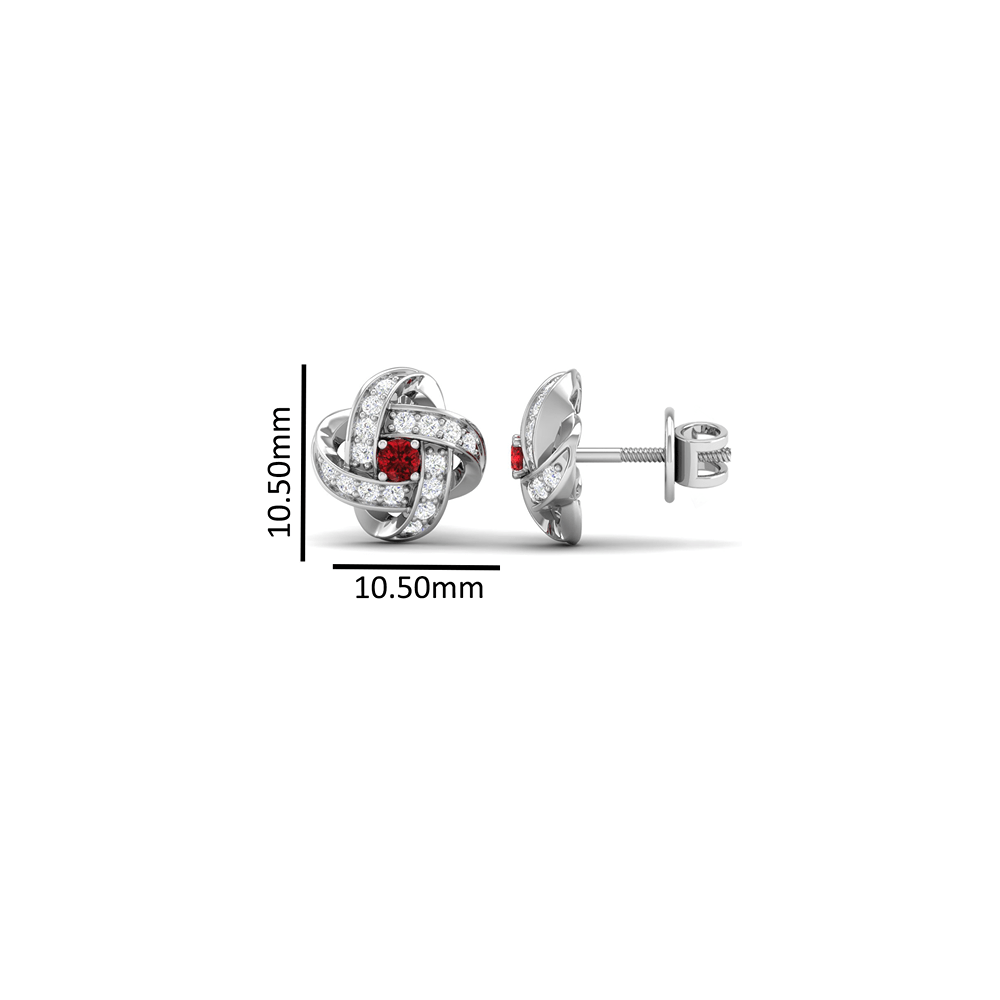 Pure Sterling Silver (92.5% purity)Precious, Beautiful and Designer Stud Earrings with cubic zirconia (AD) stones for Girls and Women