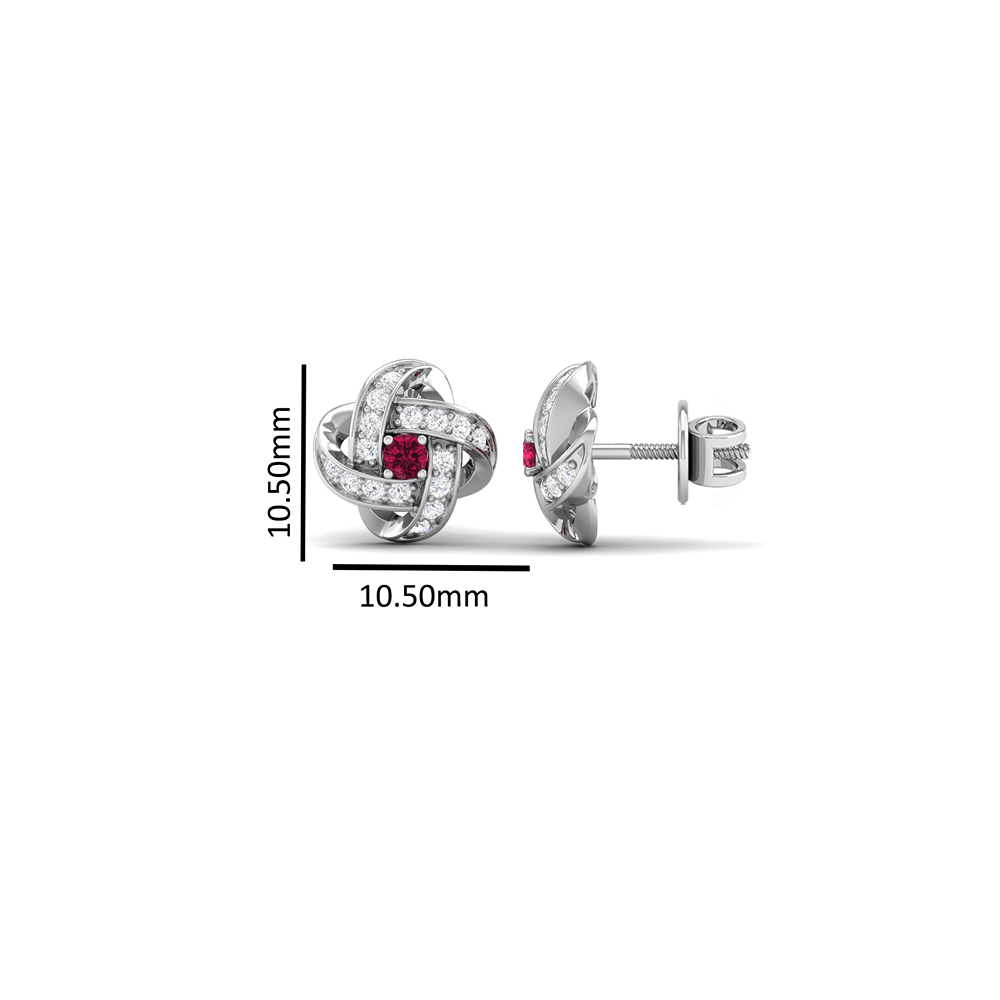 Pure Sterling Silver (92.5% purity)Precious, Beautiful and Designer Stud Earrings with cubic zirconia (AD) stones for Girls and Women
