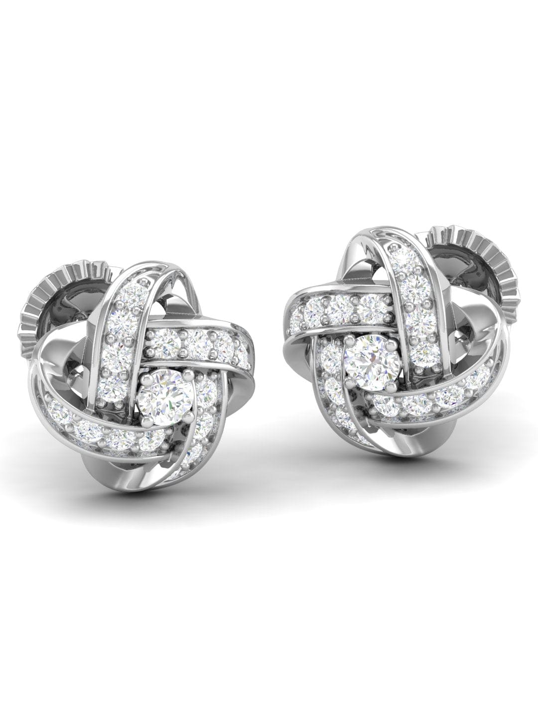 Pure Sterling Silver (92.5% purity)Precious, Beautiful and Designer Stud Earrings with cubic zirconia (AD) stones for Girls and Women