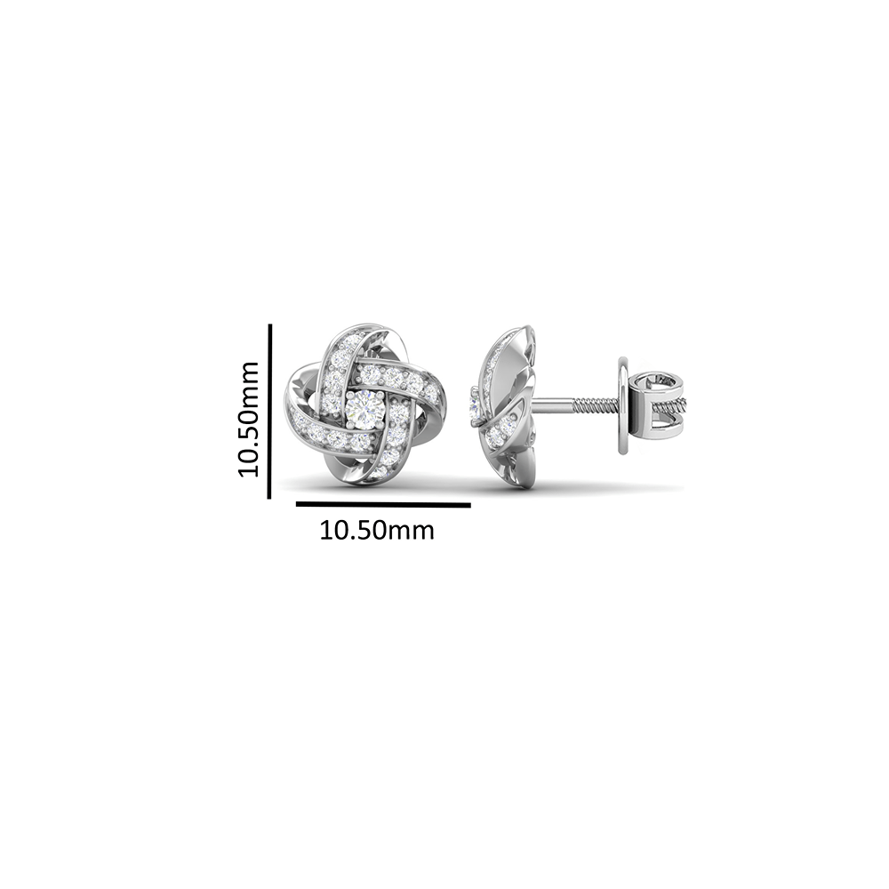 Pure Sterling Silver (92.5% purity)Precious, Beautiful and Designer Stud Earrings with cubic zirconia (AD) stones for Girls and Women