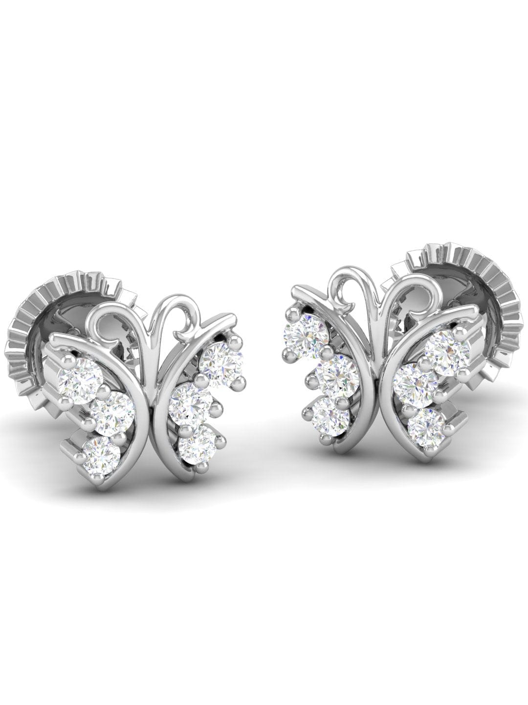Pure Sterling Silver (92.5% purity)Precious, Beautiful and Designer Stud Earrings with cubic zirconia (AD) stones for Girls and Women
