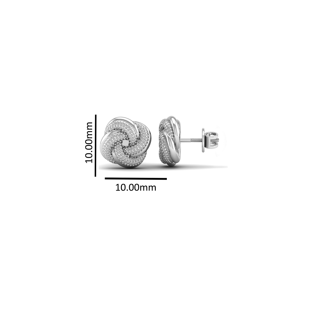 Pure Sterling Silver (92.5% purity)Precious, Beautiful and Designer Stud Earrings with cubic zirconia (AD) stones for Girls and Women