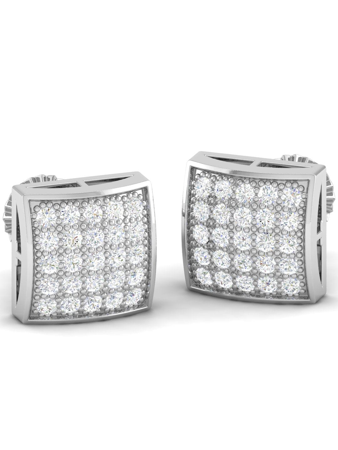 Pure Sterling Silver (92.5% purity)Precious, Beautiful and Designer Stud Earrings with cubic zirconia (AD) stones for Girls and Women