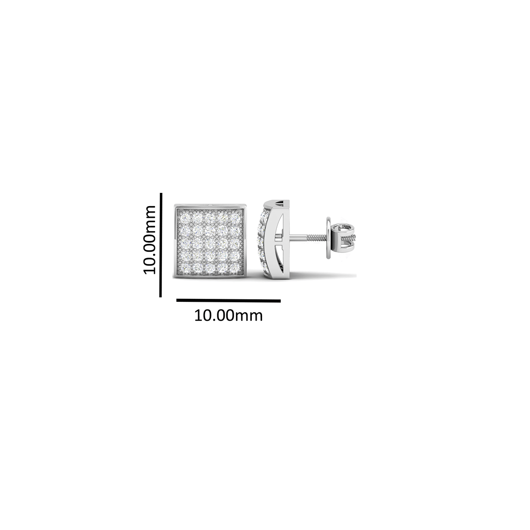 Pure Sterling Silver (92.5% purity)Precious, Beautiful and Designer Stud Earrings with cubic zirconia (AD) stones for Girls and Women