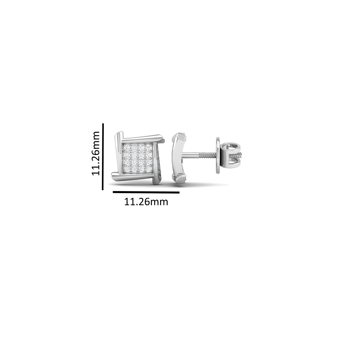 Pure Sterling Silver (92.5% purity)Precious, Beautiful and Designer Stud Earrings with cubic zirconia (AD) stones for Girls and Women