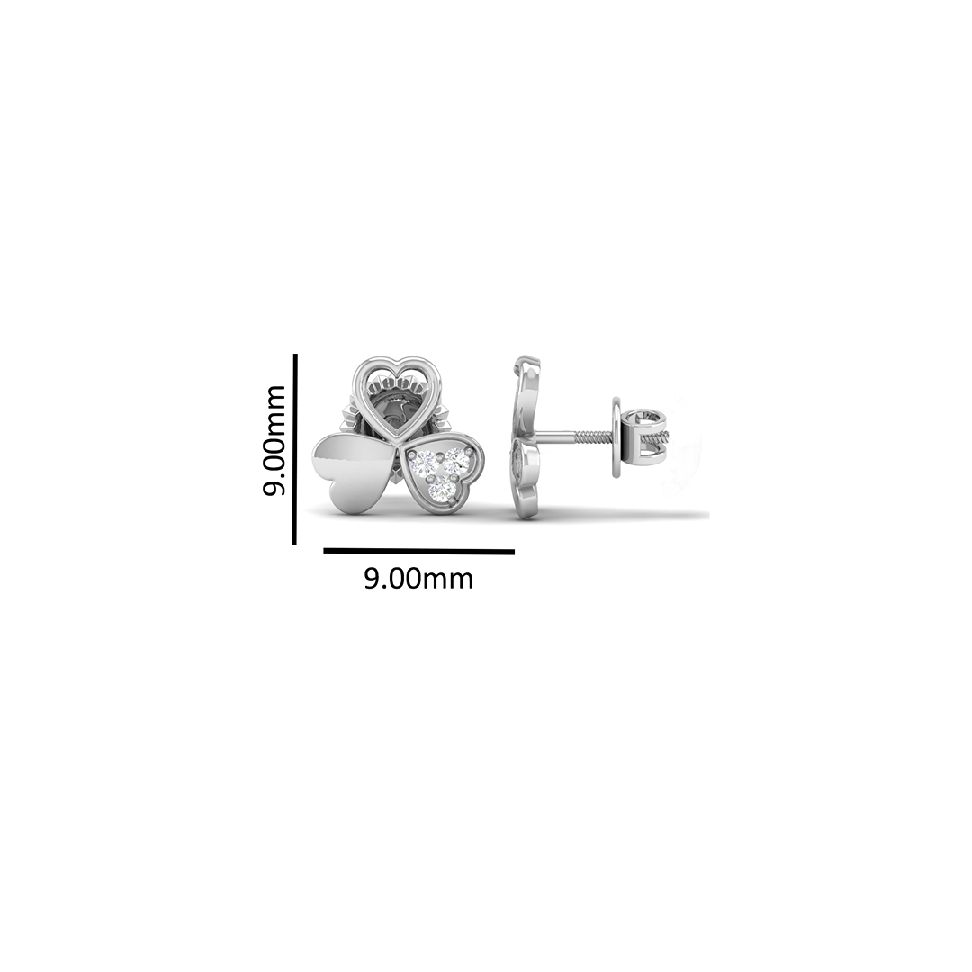 Pure Sterling Silver (92.5% purity)Precious, Beautiful and Designer Stud Earrings with cubic zirconia (AD) stones for Girls and Women