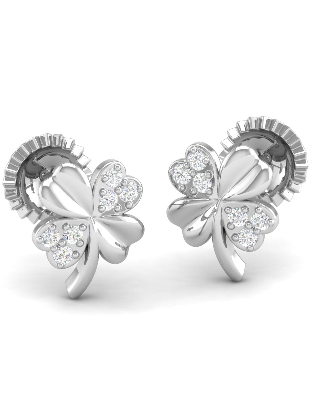 Pure Sterling Silver (92.5% purity)Precious, Beautiful and Designer Stud Earrings with cubic zirconia (AD) stones for Girls and Women