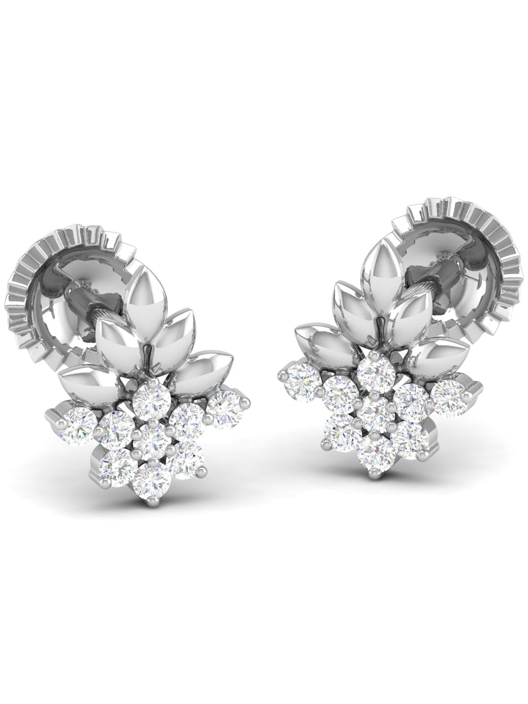 Pure Sterling Silver (92.5% purity)Precious, Beautiful and Designer Stud Earrings with cubic zirconia (AD) stones for Girls and Women