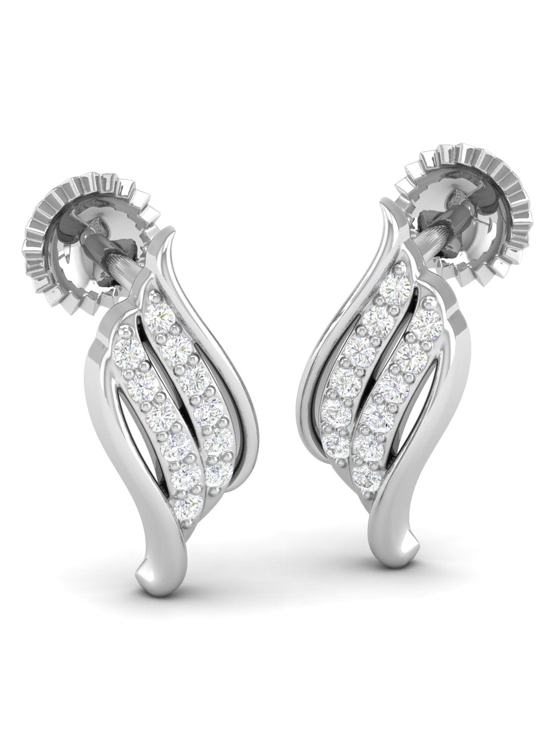 Pure Sterling Silver (92.5% purity)Precious, Beautiful and Designer Stud Earrings with cubic zirconia (AD) stones for Girls and Women
