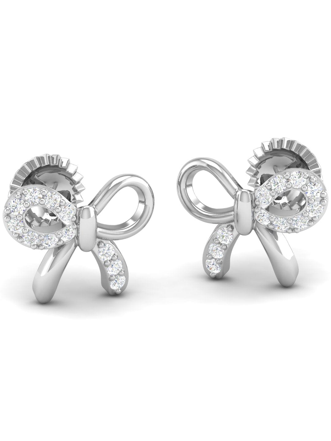 Pure Sterling Silver (92.5% purity)Precious, Beautiful and Designer Stud Earrings with cubic zirconia (AD) stones for Girls and Women