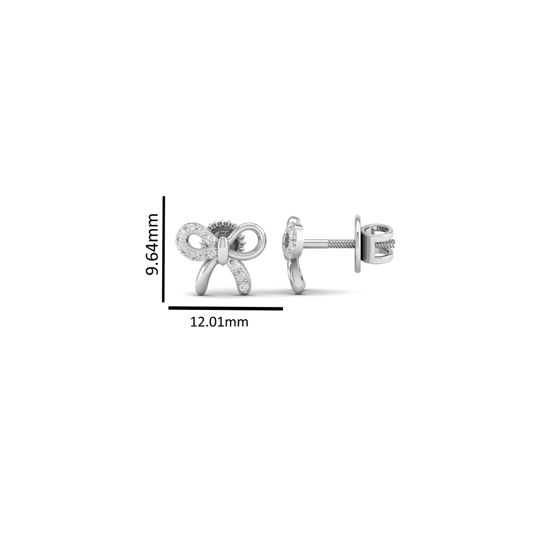 Pure Sterling Silver (92.5% purity)Precious, Beautiful and Designer Stud Earrings with cubic zirconia (AD) stones for Girls and Women