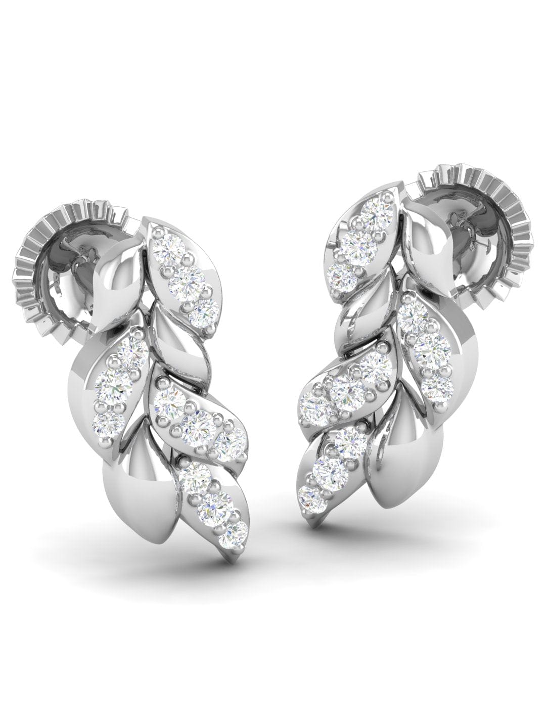 Pure Sterling Silver (92.5% purity)Precious, Beautiful and Designer Stud Earrings with cubic zirconia (AD) stones for Girls and Women