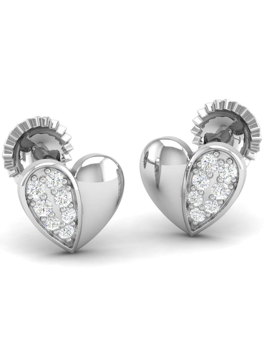 Pure Sterling Silver (92.5% purity)Precious, Beautiful and Designer Stud Earrings with cubic zirconia (AD) stones for Girls and Women