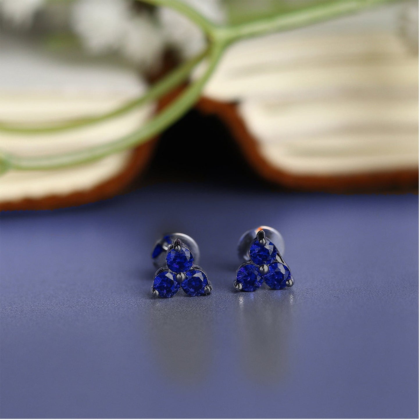 Pure Sterling Silver (92.5% purity)Precious, Beautiful and Designer Stud Earrings with cubic zirconia (AD) stones for Girls and Women