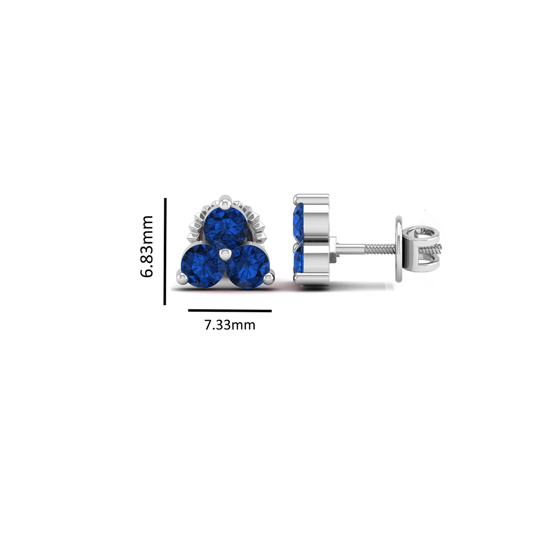 Pure Sterling Silver (92.5% purity)Precious, Beautiful and Designer Stud Earrings with cubic zirconia (AD) stones for Girls and Women
