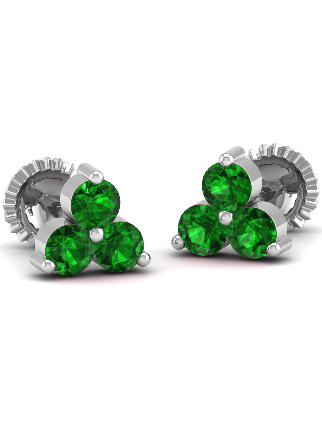 Pure Sterling Silver (92.5% purity)Precious, Beautiful and Designer Stud Earrings with cubic zirconia (AD) stones for Girls and Women
