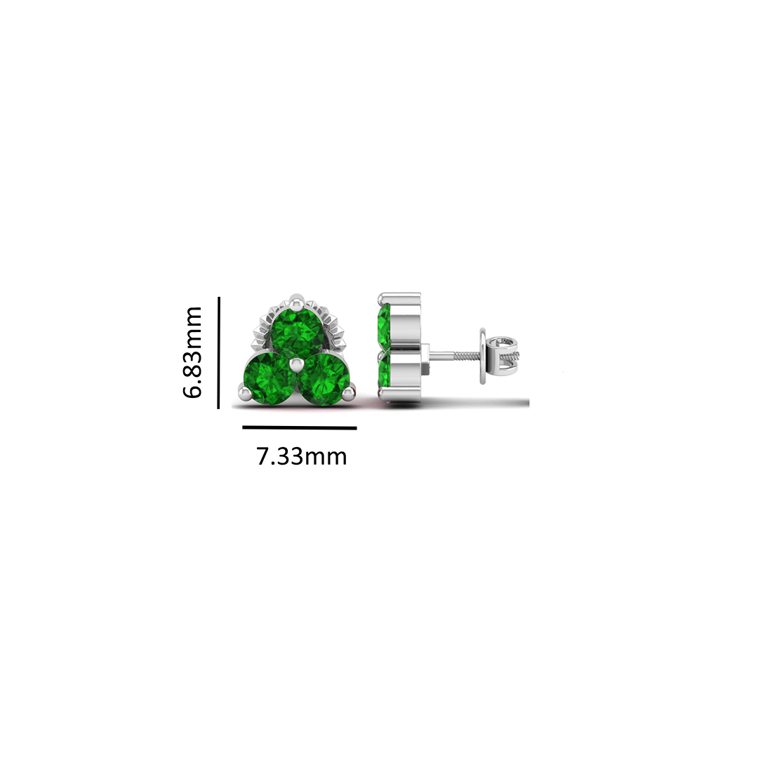 Pure Sterling Silver (92.5% purity)Precious, Beautiful and Designer Stud Earrings with cubic zirconia (AD) stones for Girls and Women