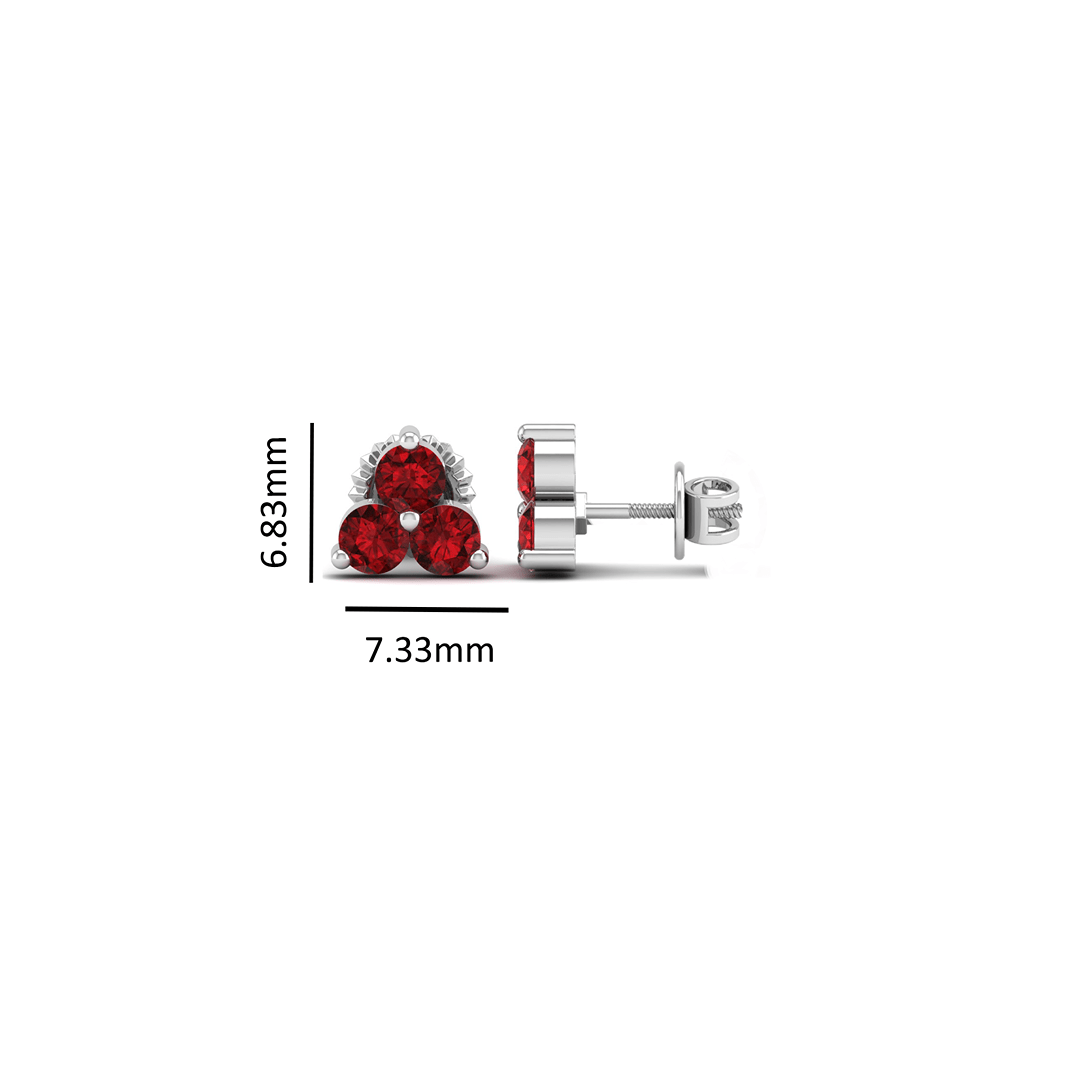 Pure Sterling Silver (92.5% purity)Precious, Beautiful and Designer Stud Earrings with cubic zirconia (AD) stones for Girls and Women