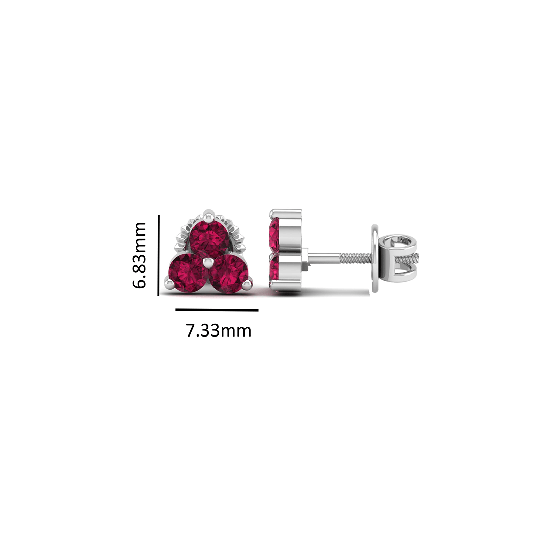 Pure Sterling Silver (92.5% purity)Precious, Beautiful and Designer Stud Earrings with cubic zirconia (AD) stones for Girls and Women