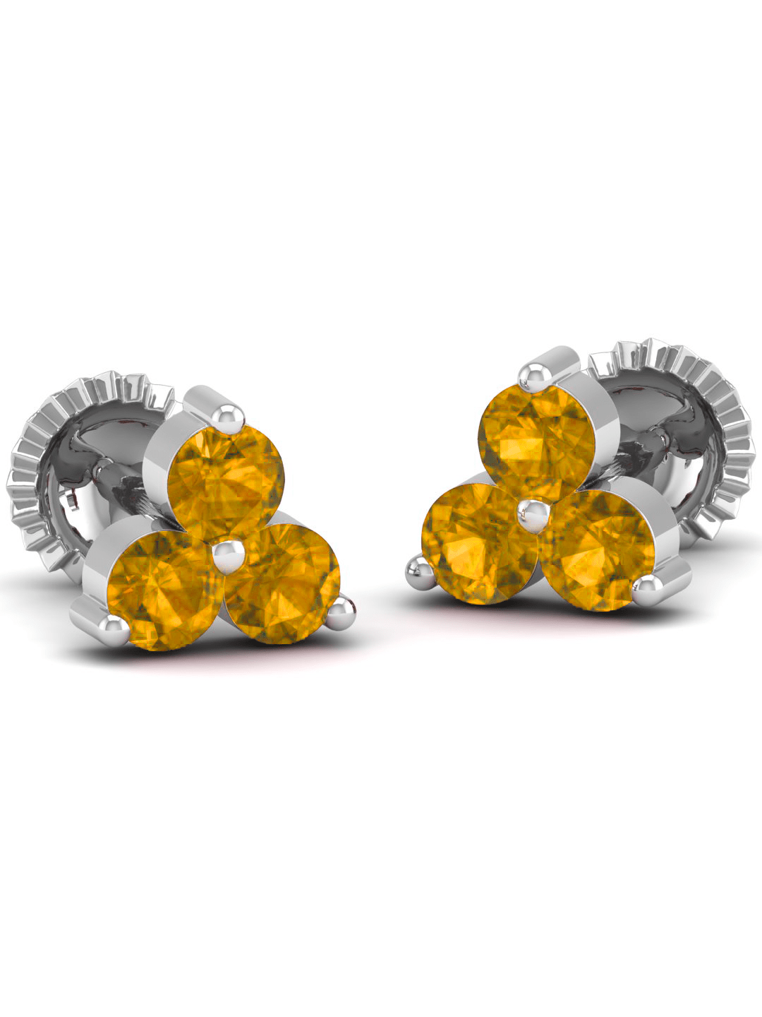 Pure Sterling Silver (92.5% purity)Precious, Beautiful and Designer Stud Earrings with cubic zirconia (AD) stones for Girls and Women