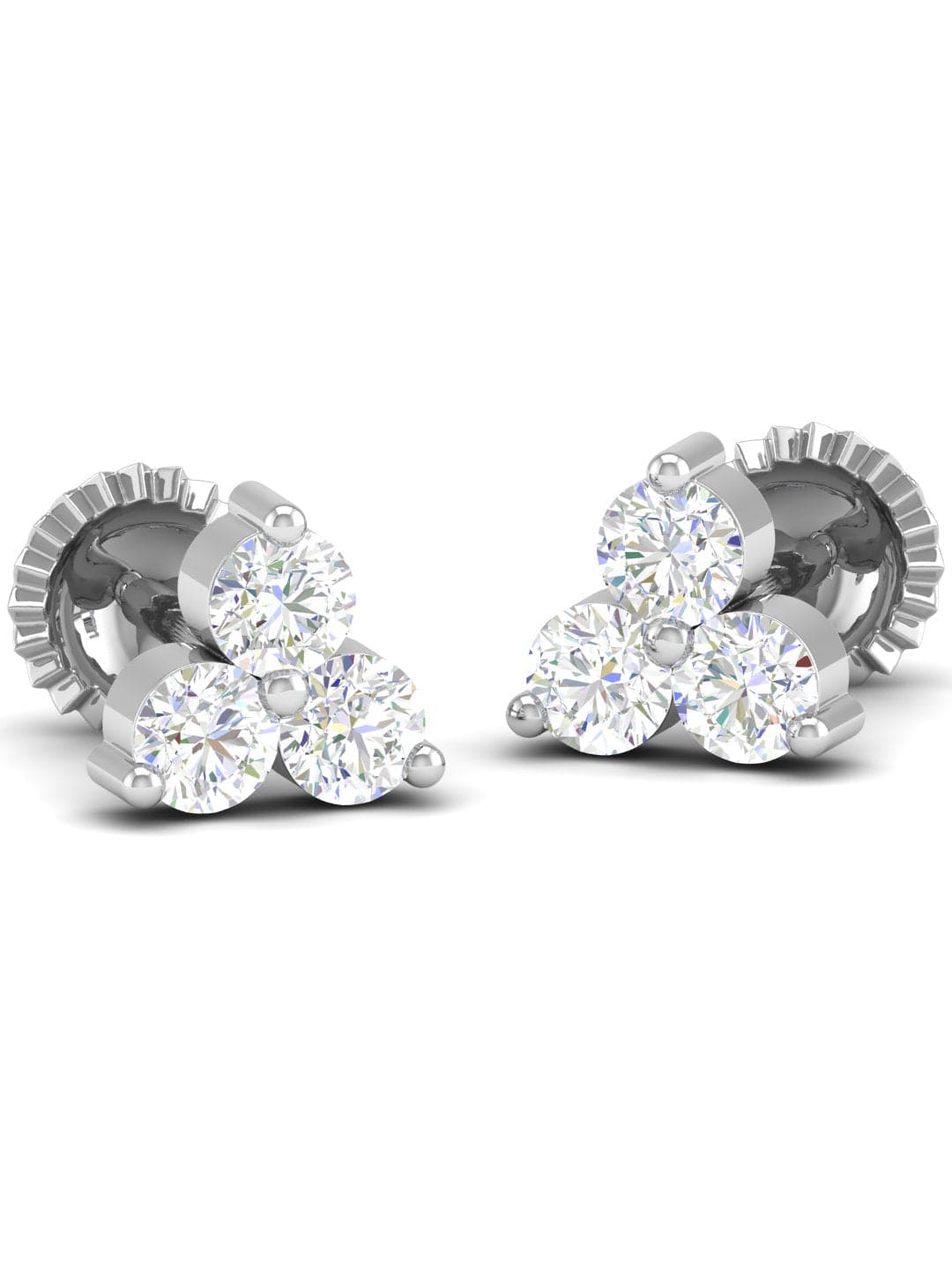 Pure Sterling Silver (92.5% purity)Precious, Beautiful and Designer Stud Earrings with cubic zirconia (AD) stones for Girls and Women