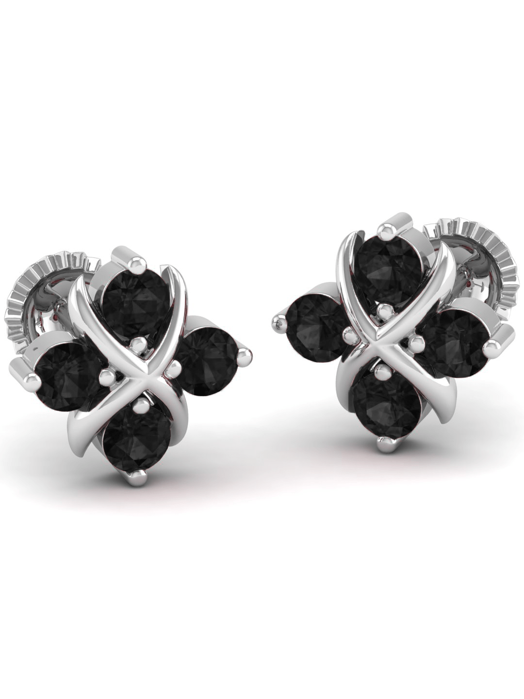 Pure Sterling Silver (92.5% purity)Precious, Beautiful and Designer Stud Earrings with cubic zirconia (AD) stones for Girls and Women