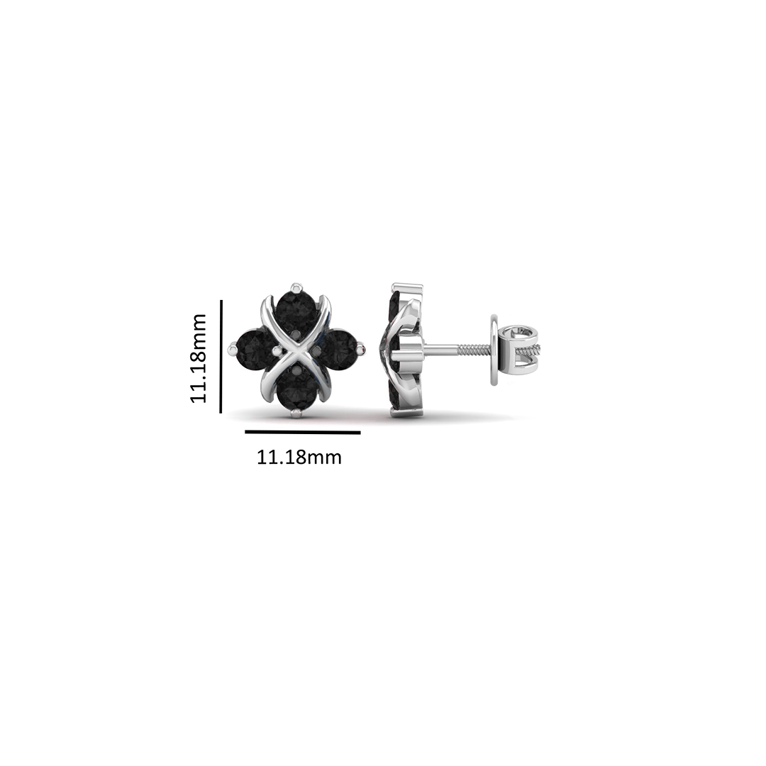 Pure Sterling Silver (92.5% purity)Precious, Beautiful and Designer Stud Earrings with cubic zirconia (AD) stones for Girls and Women