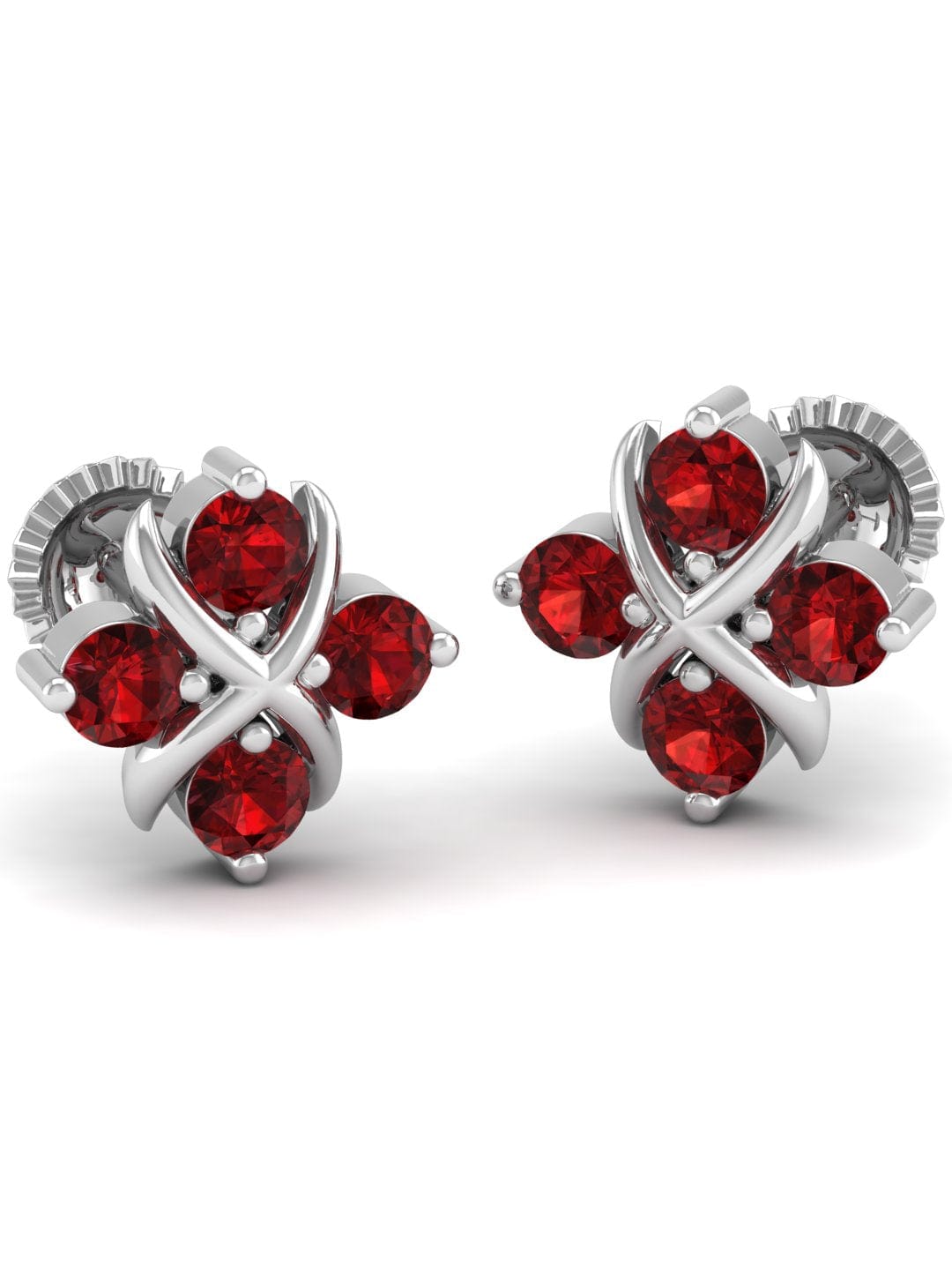 Pure Sterling Silver (92.5% purity)Precious, Beautiful and Designer Stud Earrings with cubic zirconia (AD) stones for Girls and Women