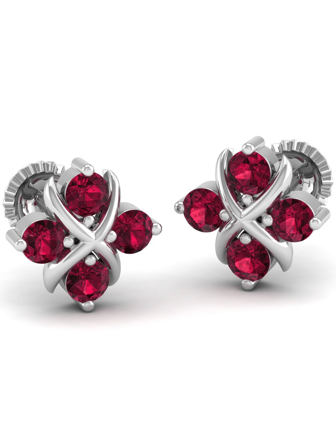 Pure Sterling Silver (92.5% purity)Precious, Beautiful and Designer Stud Earrings with cubic zirconia (AD) stones for Girls and Women