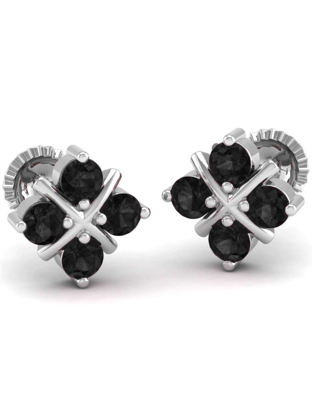 Pure Sterling Silver (92.5% purity)Precious, Beautiful and Designer Stud Earrings with cubic zirconia (AD) stones for Girls and Women