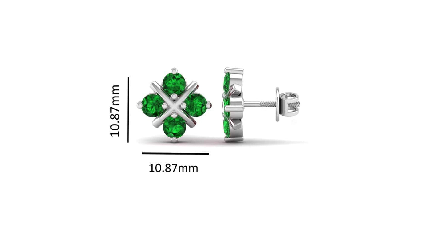 Pure Sterling Silver (92.5% purity)Precious, Beautiful and Designer Stud Earrings with cubic zirconia (AD) stones for Girls and Women