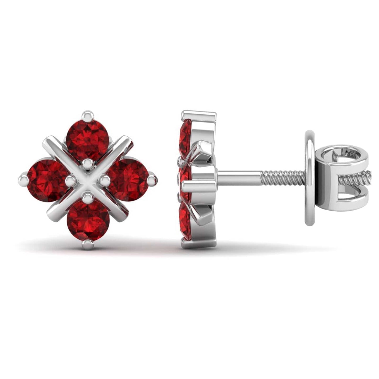 Pure Sterling Silver (92.5% purity)Precious, Beautiful and Designer Stud Earrings with cubic zirconia (AD) stones for Girls and Women