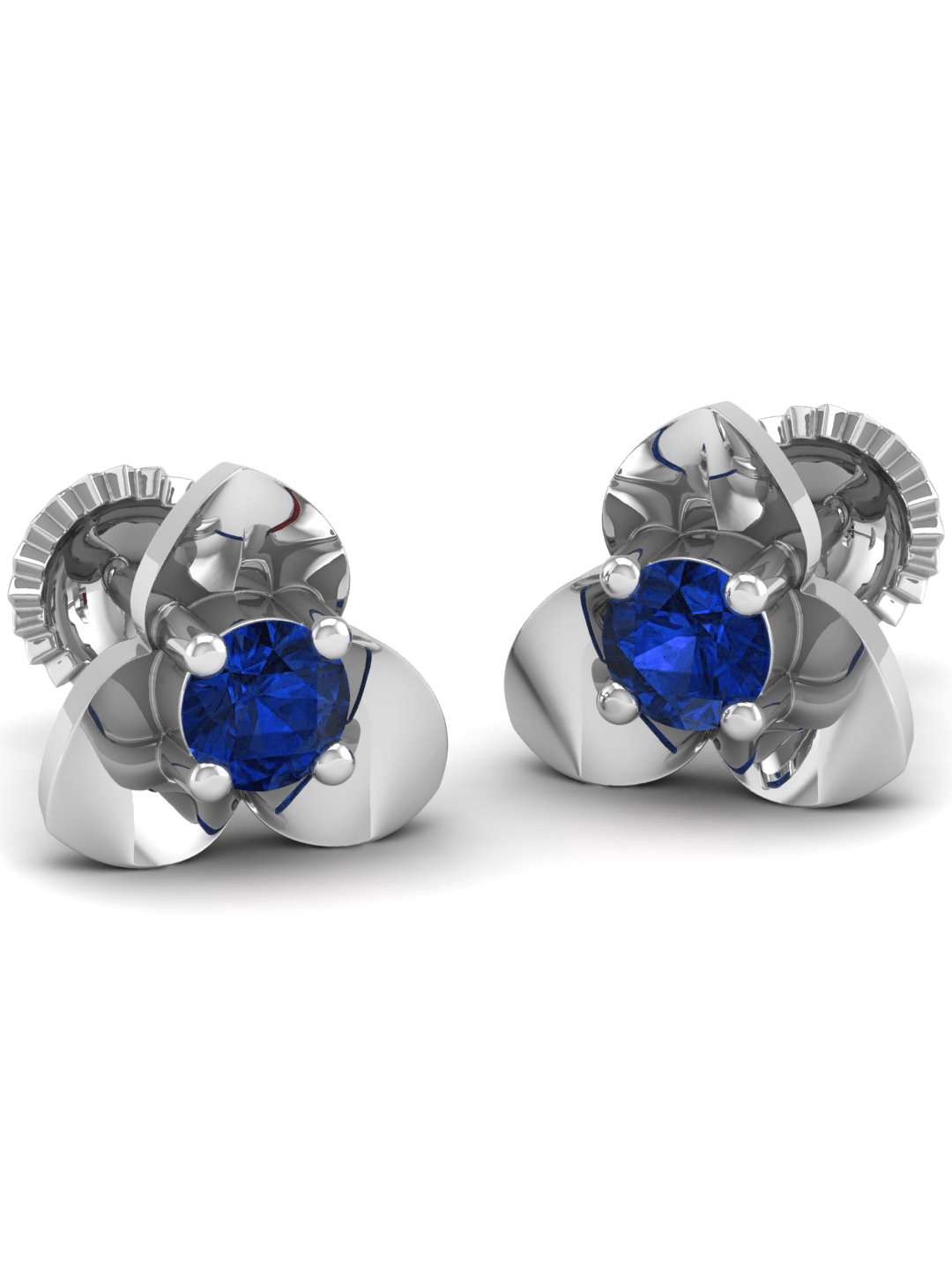 Pure Sterling Silver (92.5% purity)Precious, Beautiful and Designer Stud Earrings with cubic zirconia (AD) stones for Girls and Women