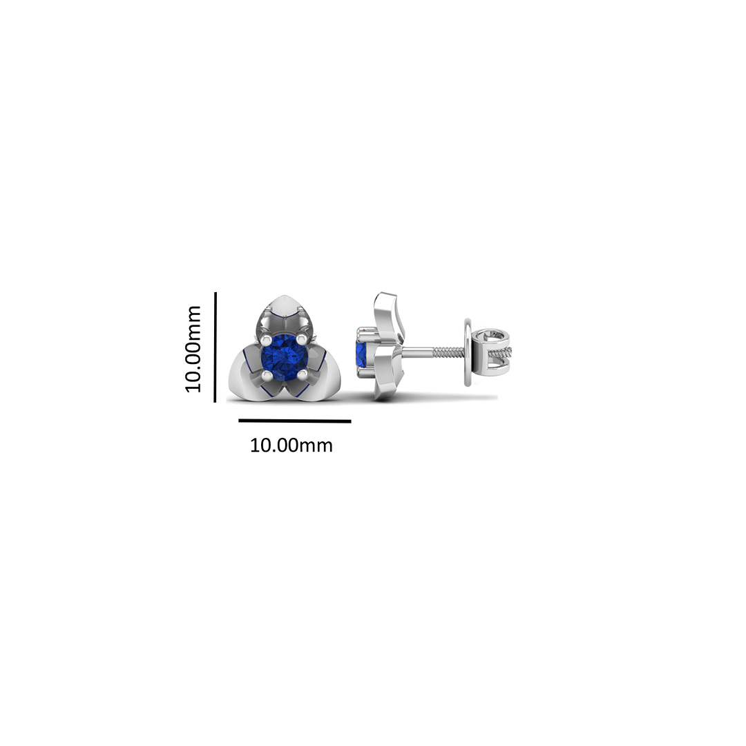 Pure Sterling Silver (92.5% purity)Precious, Beautiful and Designer Stud Earrings with cubic zirconia (AD) stones for Girls and Women