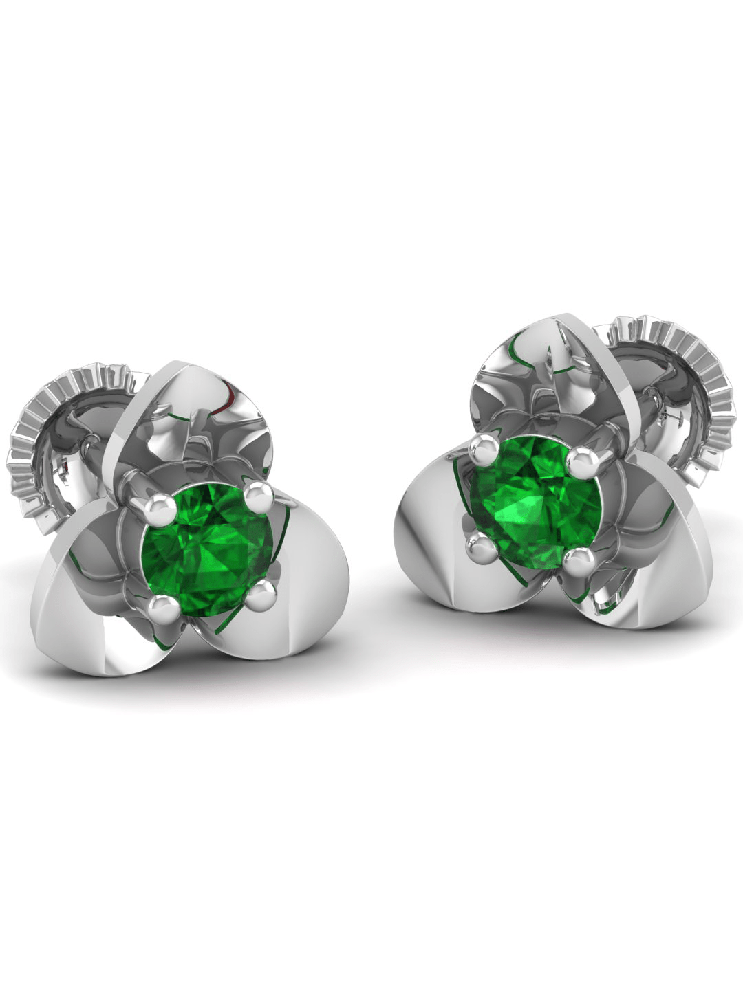 Pure Sterling Silver (92.5% purity)Precious, Beautiful and Designer Stud Earrings with cubic zirconia (AD) stones for Girls and Women