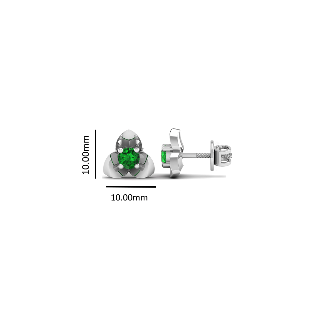 Pure Sterling Silver (92.5% purity)Precious, Beautiful and Designer Stud Earrings with cubic zirconia (AD) stones for Girls and Women