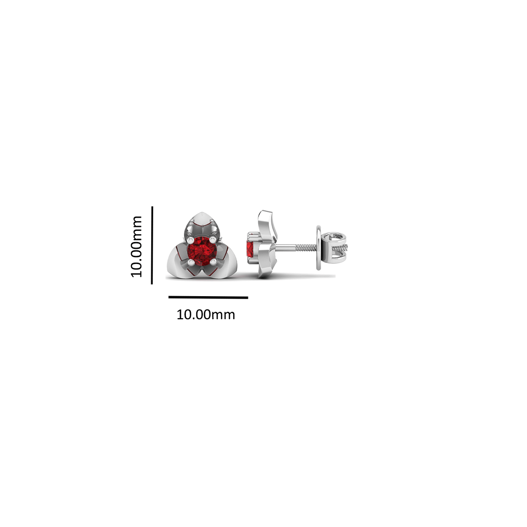 Pure Sterling Silver (92.5% purity)Precious, Beautiful and Designer Stud Earrings with cubic zirconia (AD) stones for Girls and Women