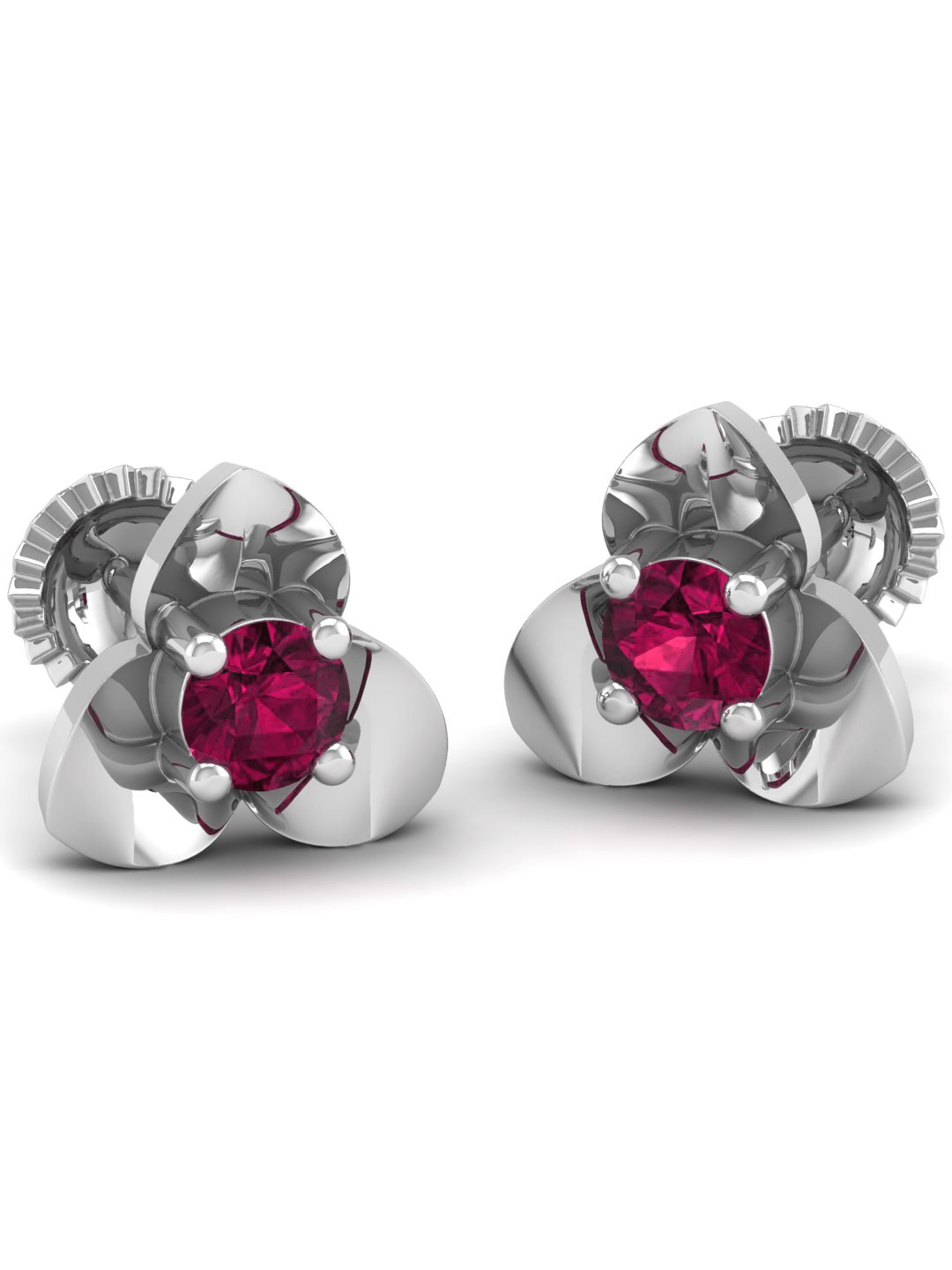 Pure Sterling Silver (92.5% purity)Precious, Beautiful and Designer Stud Earrings with cubic zirconia (AD) stones for Girls and Women