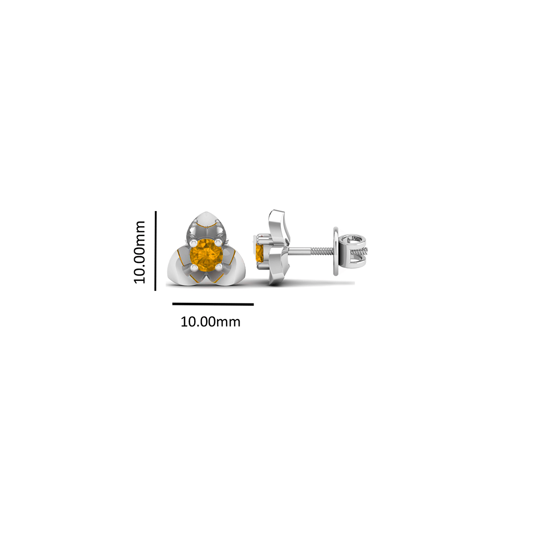 Pure Sterling Silver (92.5% purity)Precious, Beautiful and Designer Stud Earrings with cubic zirconia (AD) stones for Girls and Women